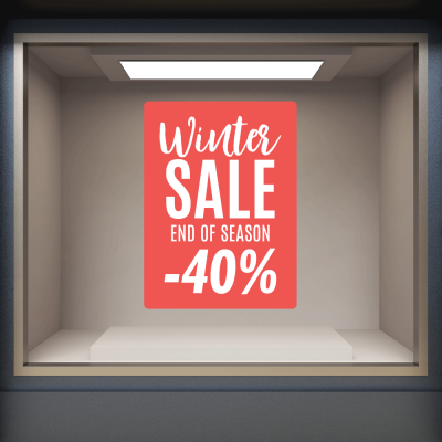 Houseart End of Season, Εκπτωτικά, Αυτοκόλλητα βιτρίνας, 80 x 109 εκ.